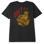 OBEY HAMMER GLOBE CLASSIC T-SHIRT BLACK - Image 2
