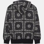 KARL KANI CHEST SIGNATURE PAISLEY OS ZIP HOODIE BLACK KM223-078-1 - Image 8