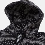 KARL KANI CHEST SIGNATURE PAISLEY OS ZIP HOODIE BLACK KM223-078-1 - Image 5