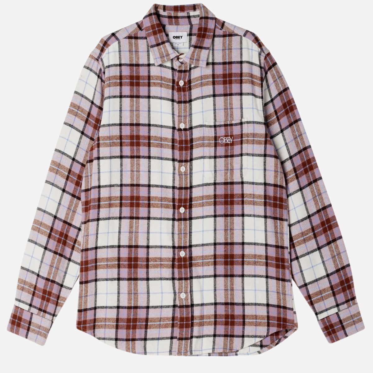 181200356_UBL_1_1600x (1) OBEY VINCE SHIRT UNBLEACHED MULTI - Image 1