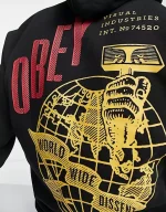 OBEY HAMMER GLOBE PREMIUM HOOD BLACK - Image 6