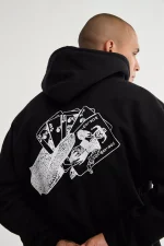OBEY JOKER BASIC ZIP HOOD BKACK 111753191 - Image 4