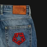 TRIBAL T-STAR DENIM BLUE STEEL RED STAR - Image 4