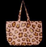 OBEY LEOPARD TOTE BAG PINK CLAY MULTI - Image 3