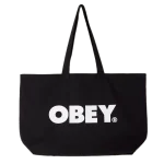 OBEY CANVAS TOTE BAG BLACK / WHITE
