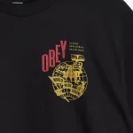 OBEY HAMMER GLOBE CLASSIC T-SHIRT BLACK - Image 3