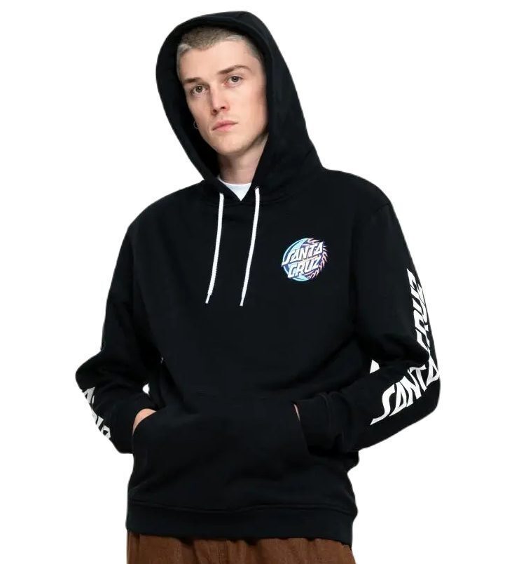 SCA-HDY-5483 SANTA CRUZ ECLIPSE DOT HOOD BLACK - Image 1
