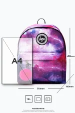 HYPE PURPLE AND PINK GALAXY BACKPACK 42cms x 30cms x 12cms TWLG-745 - Image 7