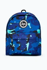HYPE BLUE & TEAL GEO CAMO BACKPACK 44cms x 31cms x 17cms TWLG-761