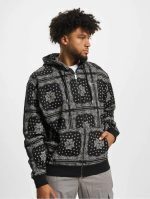 KARL KANI CHEST SIGNATURE PAISLEY OS ZIP HOODIE BLACK KM223-078-1 - Image 3
