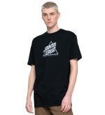 SANTA CRUZ LINED NOT A DOT FRONT T-SHIRT BLACK