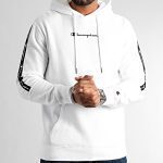 CHAMPION LEGACY HOODED SWEATSHIRT 217829 WW001 WHT - Image 2