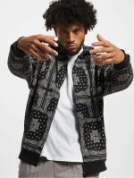 KARL KANI CHEST SIGNATURE PAISLEY OS ZIP HOODIE BLACK KM223-078-1 - Image 2