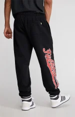 HUF CRACKERJACK FLEECE PANT BLACK PT00244 - Image 4