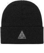 HUF ESSENTIALS TRIPLE TRIANGLE CUFF BEANIE BLACK ONE SIZE