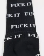 HUF FUCK IT SOCK BLACK - Image 3
