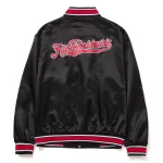 HUF CRACKERJACK SATIN BASEBALL JACKET BLACK - Image 2