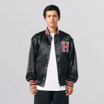 HUF CRACKERJACK SATIN BASEBALL JACKET BLACK - Image 4