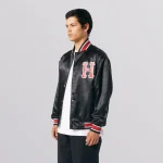 HUF CRACKERJACK SATIN BASEBALL JACKET BLACK - Image 5