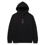 HUF H-DOG EMBROIDERED PULLOVER HOODIE BLACK PF00518