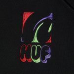 HUF H-DOG EMBROIDERED PULLOVER HOODIE BLACK PF00518 - Image 4