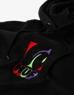 HUF H-DOG EMBROIDERED PULLOVER HOODIE BLACK PF00518 - Image 2