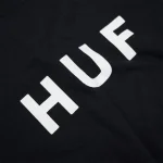 HUF ESSENTIALS OG LOGO TEE BLACK TS01752 - Image 5