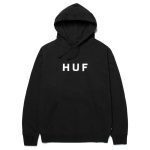 HUF ESSENTIALS OG LOGO PULLOVER HOODIE BLACK PF00490