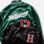 HUF CRACKERJACK SATIN BASEBALL JACKET BLACK - Image 3