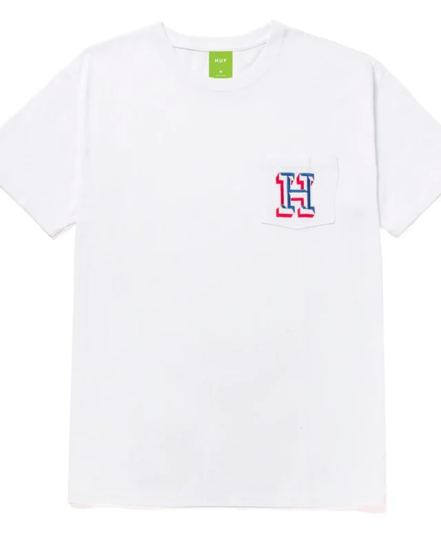 HUF TEAM H POCKET T-SHIRT TS01844_WHITE
