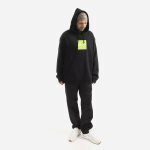 HUF ESSENTIALS BOX LOGO PULLOVER HOODIE BLACK PF00465 - Image 5