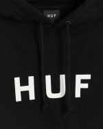 HUF ESSENTIALS OG LOGO PULLOVER HOODIE BLACK PF00490 - Image 2