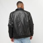 FUBU VARSITY LEATHER JACKET BLACK FM224-043-1 - Image 5
