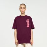 SANTA CRUZ STACKED STRIP REVERSE T-SHIRT BEETROOT - Image 3