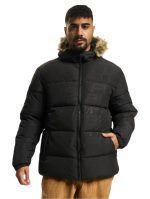 FUBU CORPORATE AOP PUFFER JACKET BLACK FM224-039-2 - Image 4