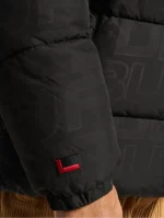 FUBU CORPORATE AOP PUFFER JACKET BLACK FM224-039-2 - Image 5