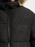 FUBU CORPORATE AOP PUFFER JACKET BLACK FM224-039-2 - Image 2