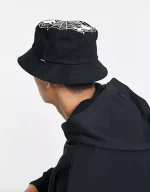 HUF TANGLED WEBS BUCKET HAT BLACK L/XL - Image 3