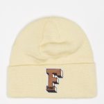 FUBU COLLEGE BEANIE CREME/BROWN