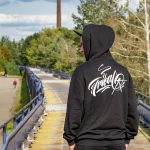 TRIBAL BAKER SCRIPT LOGO ZIP HOODIE - Image 6