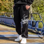 TRIBAL BAKER SCRIPT LOGO SWEATPANT BLACK TR1011-005 - Image 3