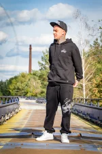 TRIBAL BAKER SCRIPT LOGO SWEATPANT BLACK TR1011-005 - Image 6