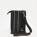 KARL KANI OG PINSTRIPE FAKE LEATHER SMALL POUCH BLACK 15 x 10 x 4 cm - Image 2