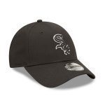 NEW ERA CHICAGO WHITE SOX TEAM OUTLINE BLACK 9FORTY ADJUSTABLE CAP BLACK 60298631