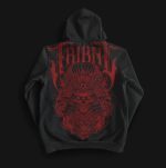 TRIBAL SAMURAI FONT HOODIE BLACK - Image 4