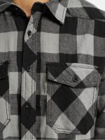 BRANDIT CHECK SHIRT BLACK CHARCOAL - Image 4