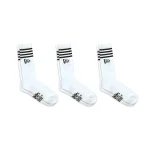 NEW ERA STRIPE 3 PACK CREW WHITE SOCKS WHITE 13113626 - Image 3