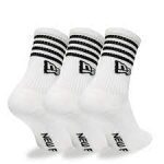 NEW ERA STRIPE 3 PACK CREW WHITE SOCKS WHITE 13113626 - Image 2