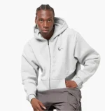 Karl Kani Chest Signature Essential Zip Hoodie Ash Grey KM-ZH011-013-03