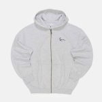 Karl Kani Chest Signature Essential Zip Hoodie Ash Grey KM-ZH011-013-03 - Image 7